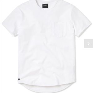 Cuts clothing Pocket Crew Elongated | White Signature-fit PYCA Pro